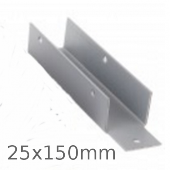 150mm Galvanised Gravel Board Clip for timber 25mm width